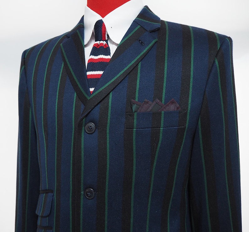Boating jacket Green stripe jacket for man Etsy