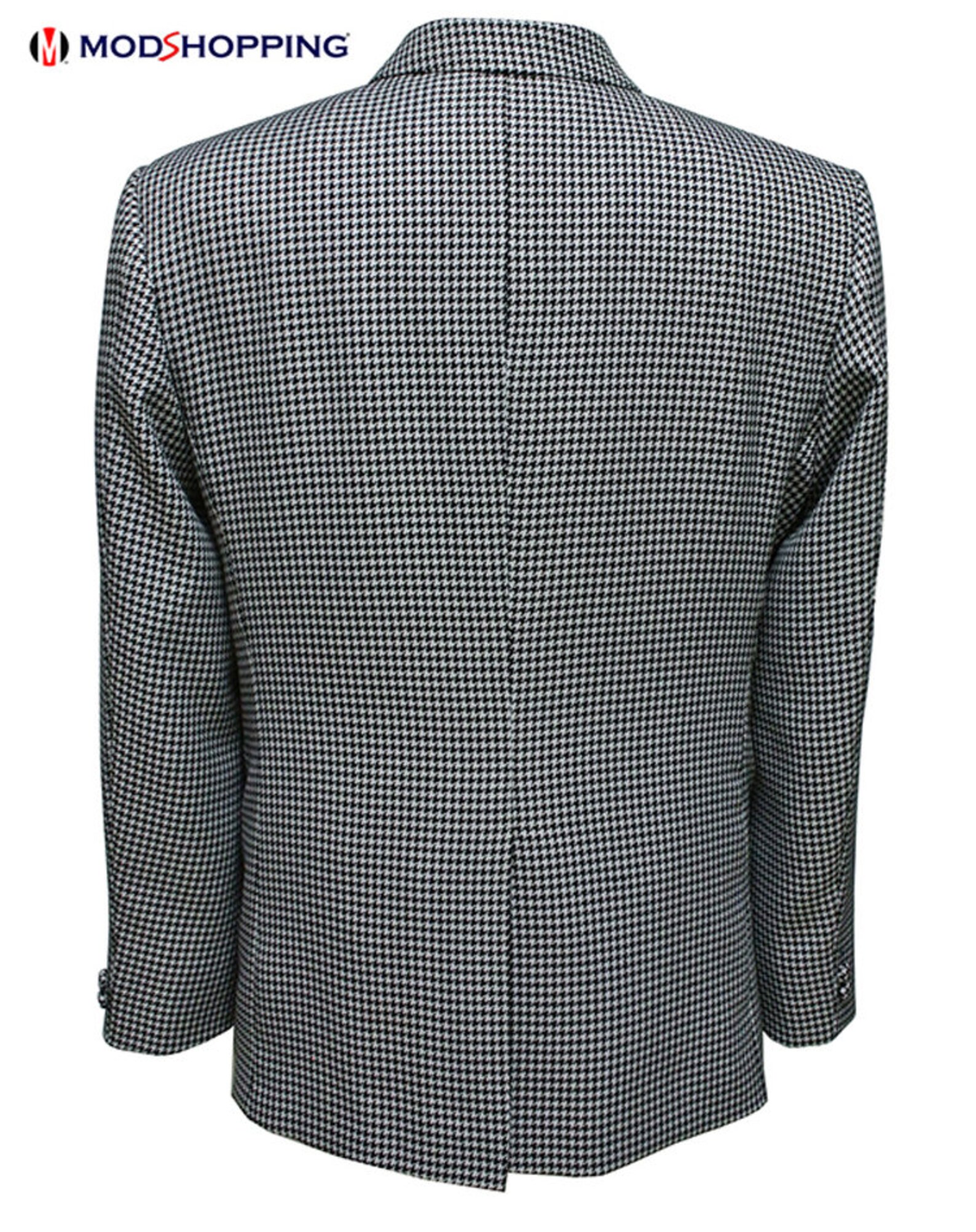 dogtooth jacquard zip through overshirt