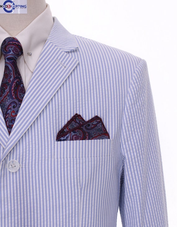 【限定セール！】 Button 3 Tailored Suit Seersucker Men Mod Etsy - Suit ジャケット・アウター