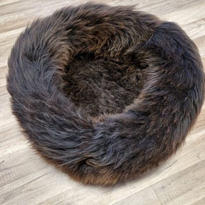 A dog bed, sheepskin, long wool, for your dog or cat, bed, house animals, gift for dog or cat. PET GIFT., schaffell, Hygge