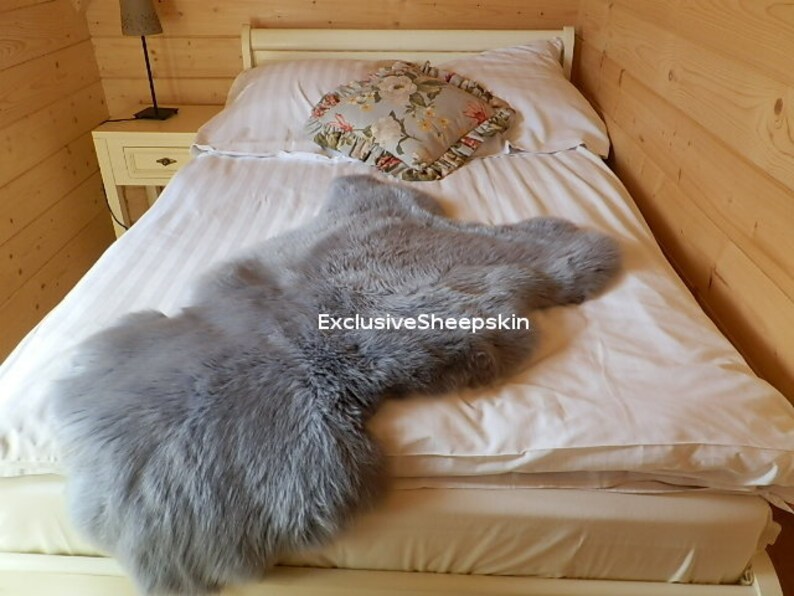 Gray Dyed Genuine Sheepskin Lambskin Sheep Skin Rug Pelt Soft Etsy