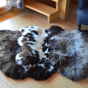 Natural 3 color Genuine Sheepskin rug 100% Sheep Skin Leather Sheep Skin Decorative Rug Comfy, Area Rugs Carpet Outdoor Rugs Shag Throw Rugs
