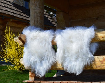 Icelandic White Genuine Sheepskin, Natural Lambskin, Ivory sheep skin, schaffell, Hygge