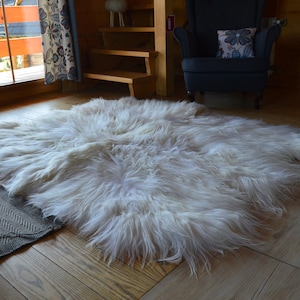 Natural Genuine Icelandic Sheepskin rug carpet 100% Sheep Skin Carpet Sheep Skin Decorative Rug Comfy, Giant Sheepskin throw Octo, schaffell