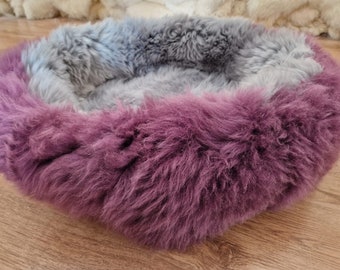 A dog bed, sheepskin, long wool, for your dog or cat, bed, house animals, gift for dog or cat. PET GIFT., schaffell, Hygge