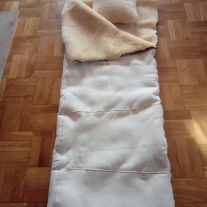 Natural Sheepskin Sleeping Bag Relugan+Pillow, schaffell, Hygge