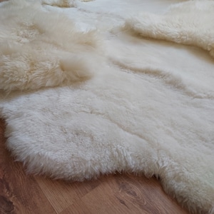 Natural Genuine Sheepskin rug carpet 100% Sheep Skin Carpet Sheep Skin Decorative Rug Comfy, Giant Sheepskin throw, schaffell, Hygge