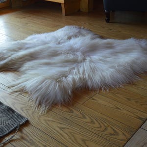 Genuine double Icelandic Sheepskin rug, Lambskin Sheep Skin Rug Pelt Soft Wool, schaffell, Hygge