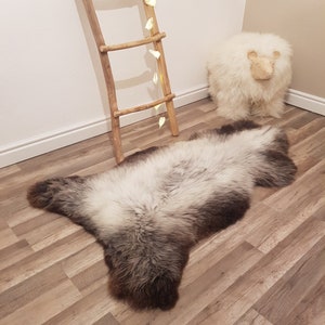 Grey Genuine Sheepskin rug 100% Sheep Skin Leather Sheep Skin Decorative Rug Comfy, Area Rugs Carpet Outdoor Rugs Throw Rugs