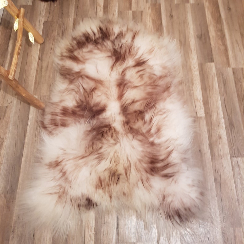 Natural Color Genuine Sheepskin Rug 100 Sheep Skin Leather Etsy