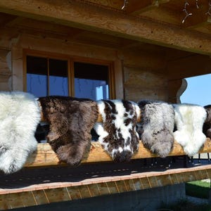 SALE!! Natural 3 color Genuine Sheepskin rug 100% Sheep Skin Leather Sheep Skin Decorative Rug Area Rugs Carpet Outdoor Rugs 45&quot;x 27&quot;