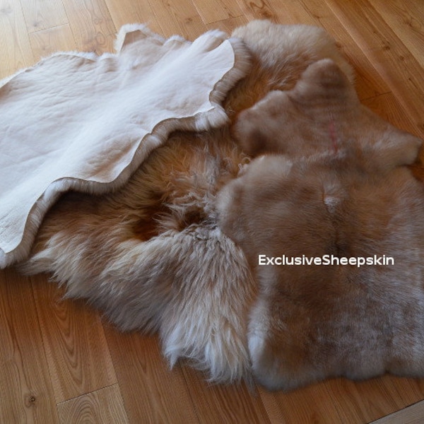 NaturaI Sheepskin With SMALL DEFECTS 100% Sheepskin under the cat's dog, schaffell, Hygge