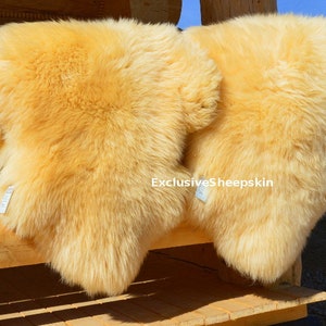 Genuine Natural Medical Sheepskin rug 100% natural color soft long wool, schaffell, Hygge