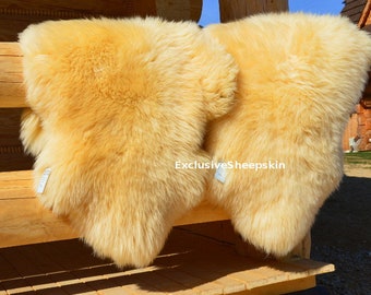 Genuine Natural Medical Sheepskin rug 100% natural color soft long wool, schaffell, Hygge