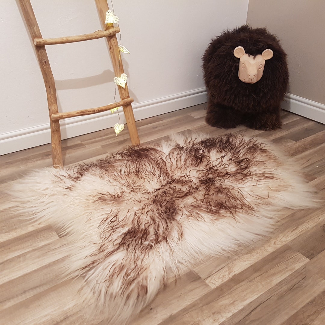 Rugs Curly Sheepskin Sheep Skin Leather Sheep Skin Decorative Rug Comfy ...