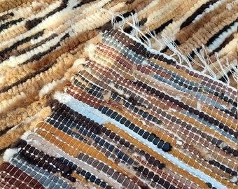 Beautiful hand-knotted 100% natural sheepskin rug, colorful carpet, living room rug, schaffell, Hygge