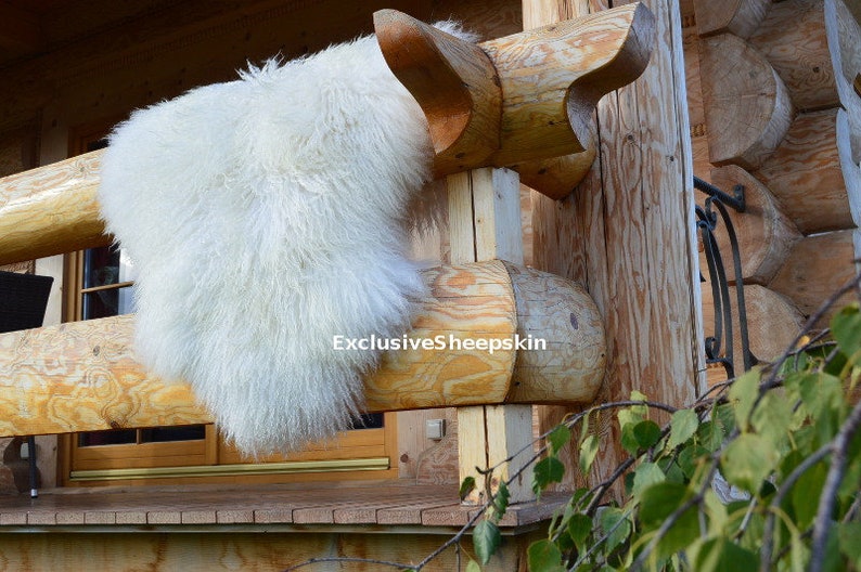 Genuine Sheepskin Lambskin Sheep skin rug pelt Curly White Etsy