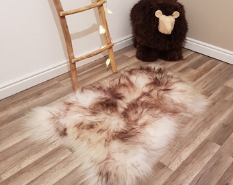 Naturfärgad äkta fårskinnsmatta 100% fårskinnsläder Fårskinnsdekorativ matta Bekväm, Area Mattor Matta Utomhusmattor Prydnadsmattor #22
