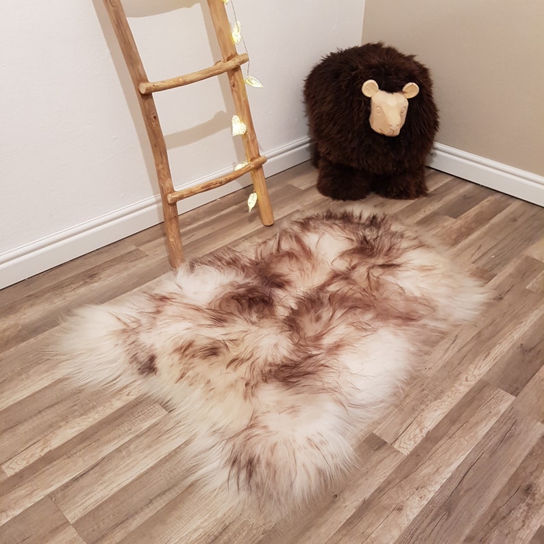 Natural Color Genuine Sheepskin Rug 100 Sheep Skin Leather Etsy