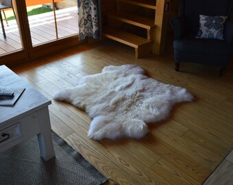 Genuine double Sheepskin rug, Lambskin Sheep Skin Rug Pelt Soft Wool, schaffell, Hygge