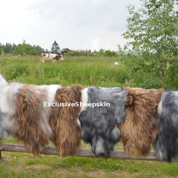 SALE!! Natural 3 color Genuine Sheepskin rug 100% Sheep Skin Leather Sheep Skin Decorative Rug Comfy, Area Rugs Carpet long wool