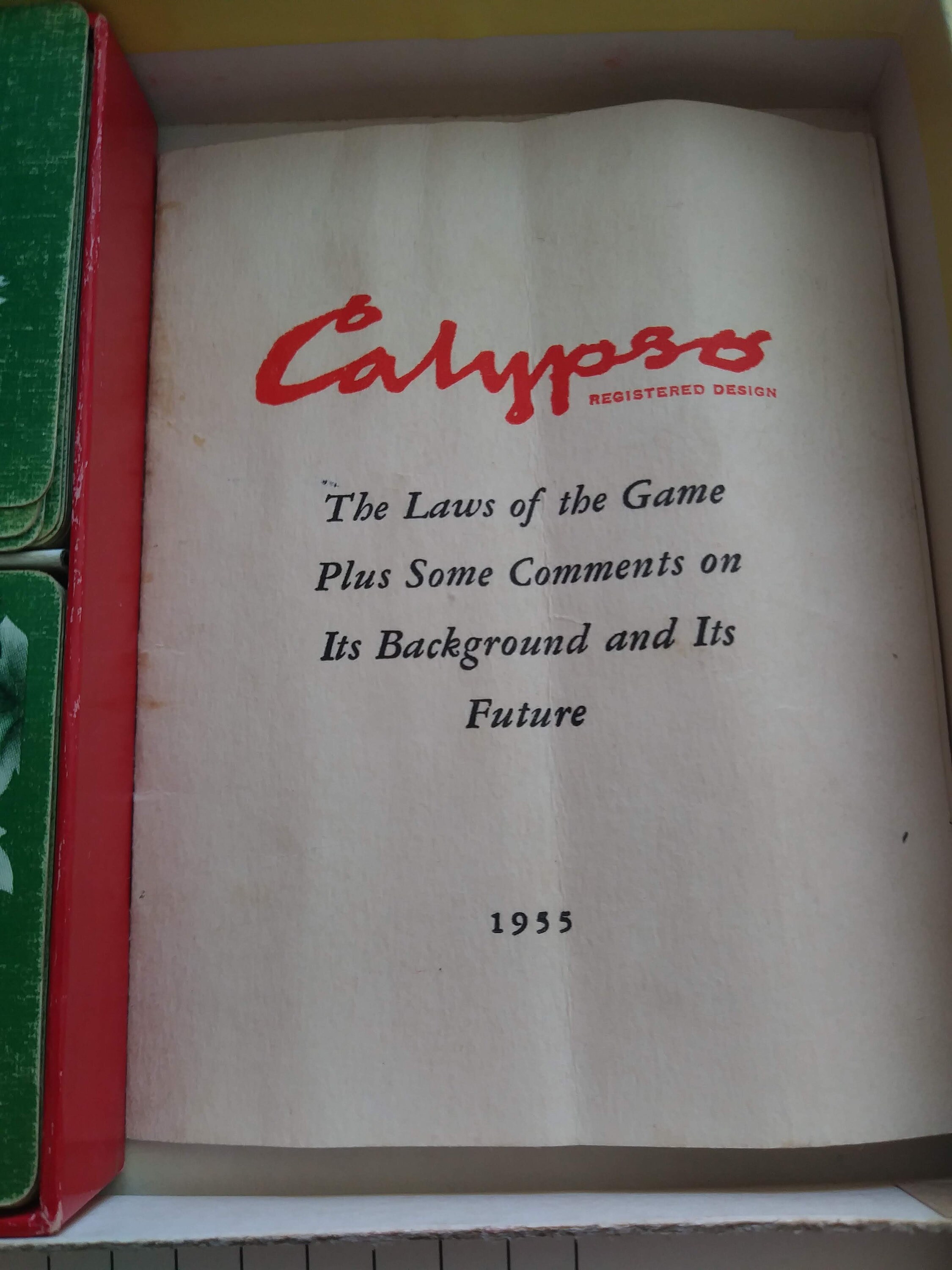 Calypso Playing Card Game/ 1955 Calypso Card Game/ Full Box of Calypso/ Card Game Etsy