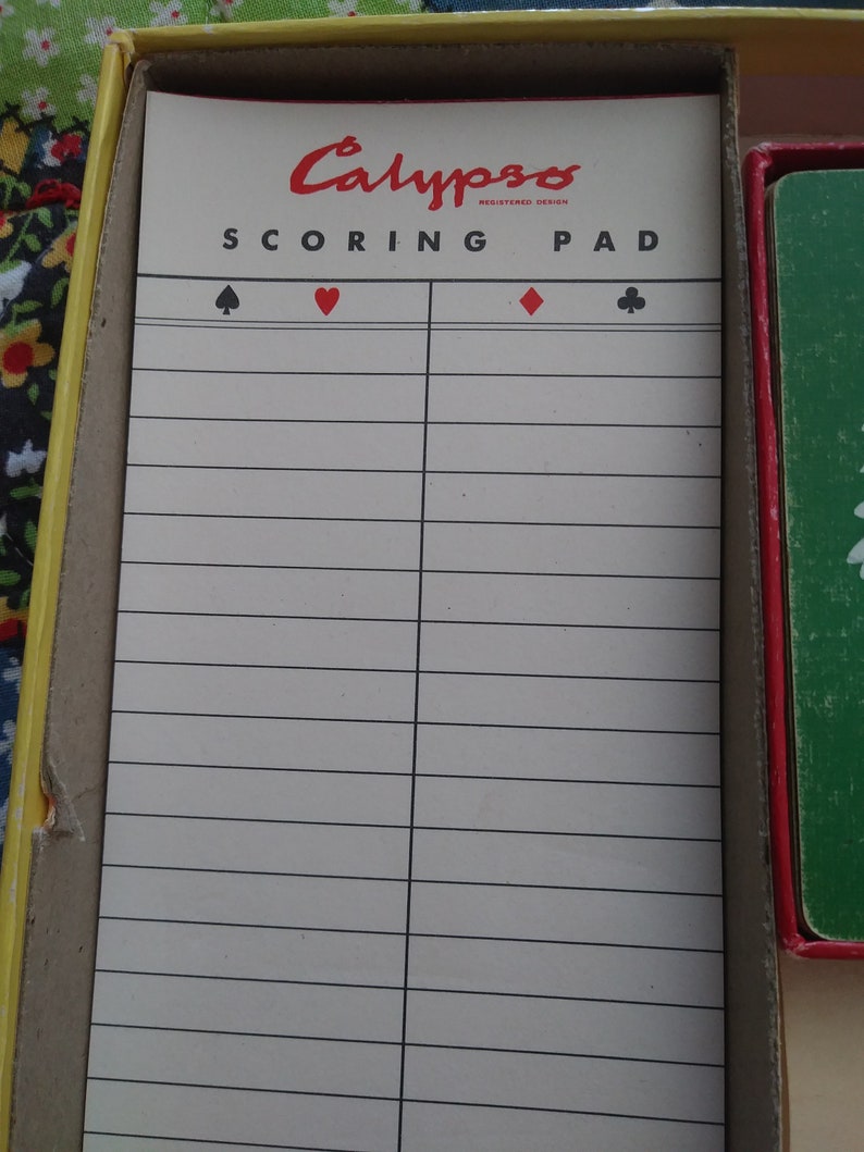 Calypso Playing Card Game/ 1955 Calypso Card Game/ Full Box of Calypso