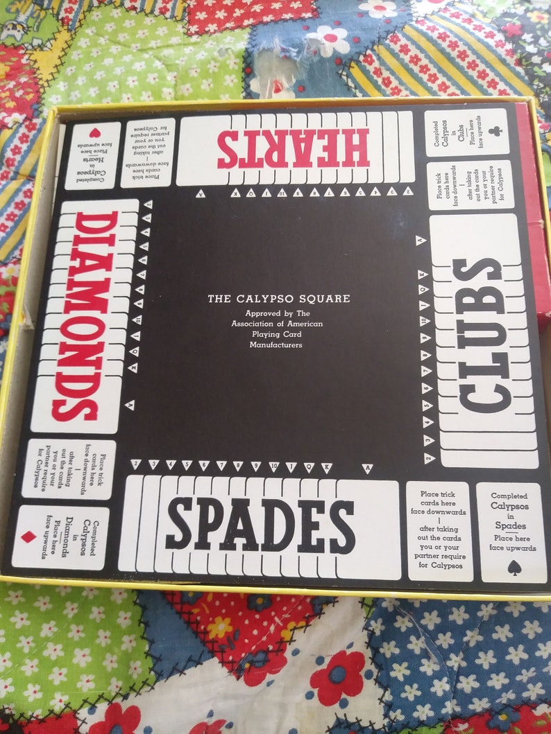 Calypso Playing Card Game/ 1955 Calypso Card Game/ Full Box of Calypso