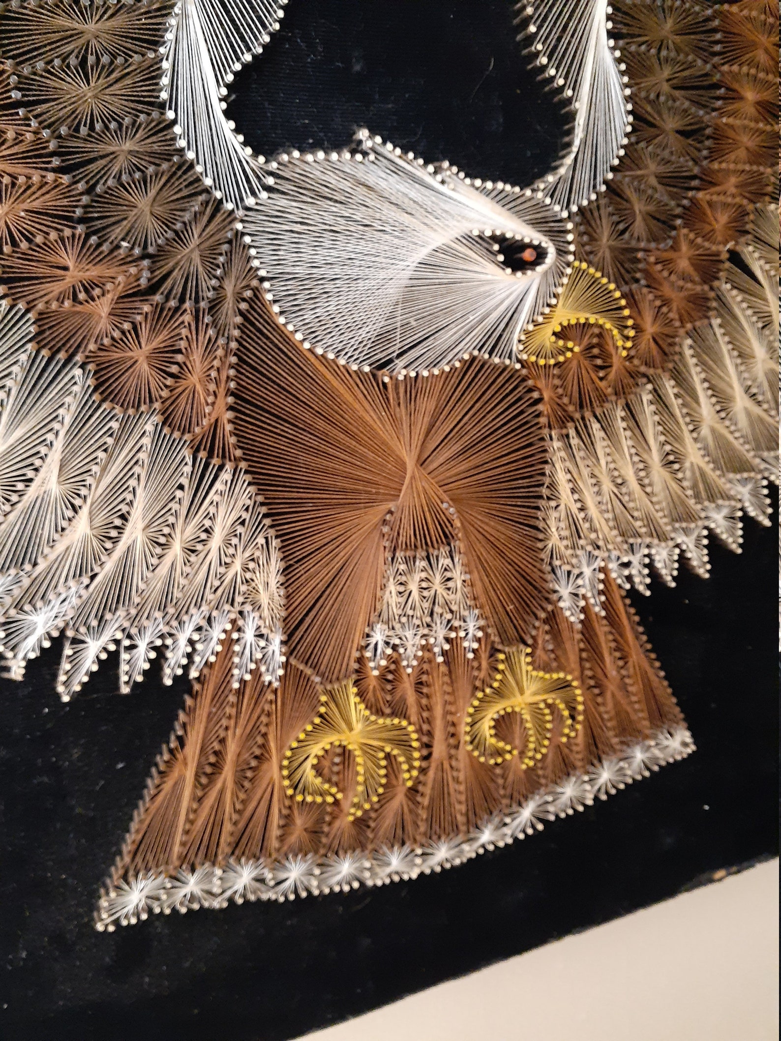 3D Eagle String Art Vintage Nail String Art Wall Hanging Etsy