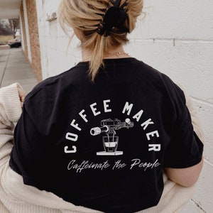 Coffee Pocket T-Shirt / Barista Shirt / Gift For Barista / Comfort Colors Tee