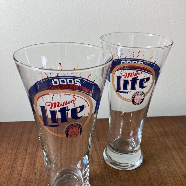 Vintage Miller High Life Glasses Etsy