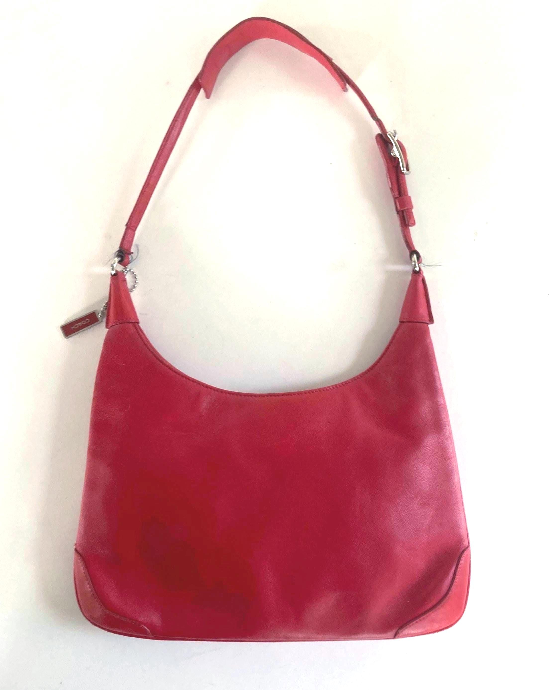 VTG Vintage 2002 Red Coach 8312 Ergo Cherry Red One Shoulder