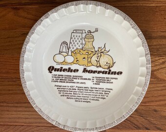Vintage 1983 Royal China Country Harvest Quiche Lorriane Ceramic Pie Dish
