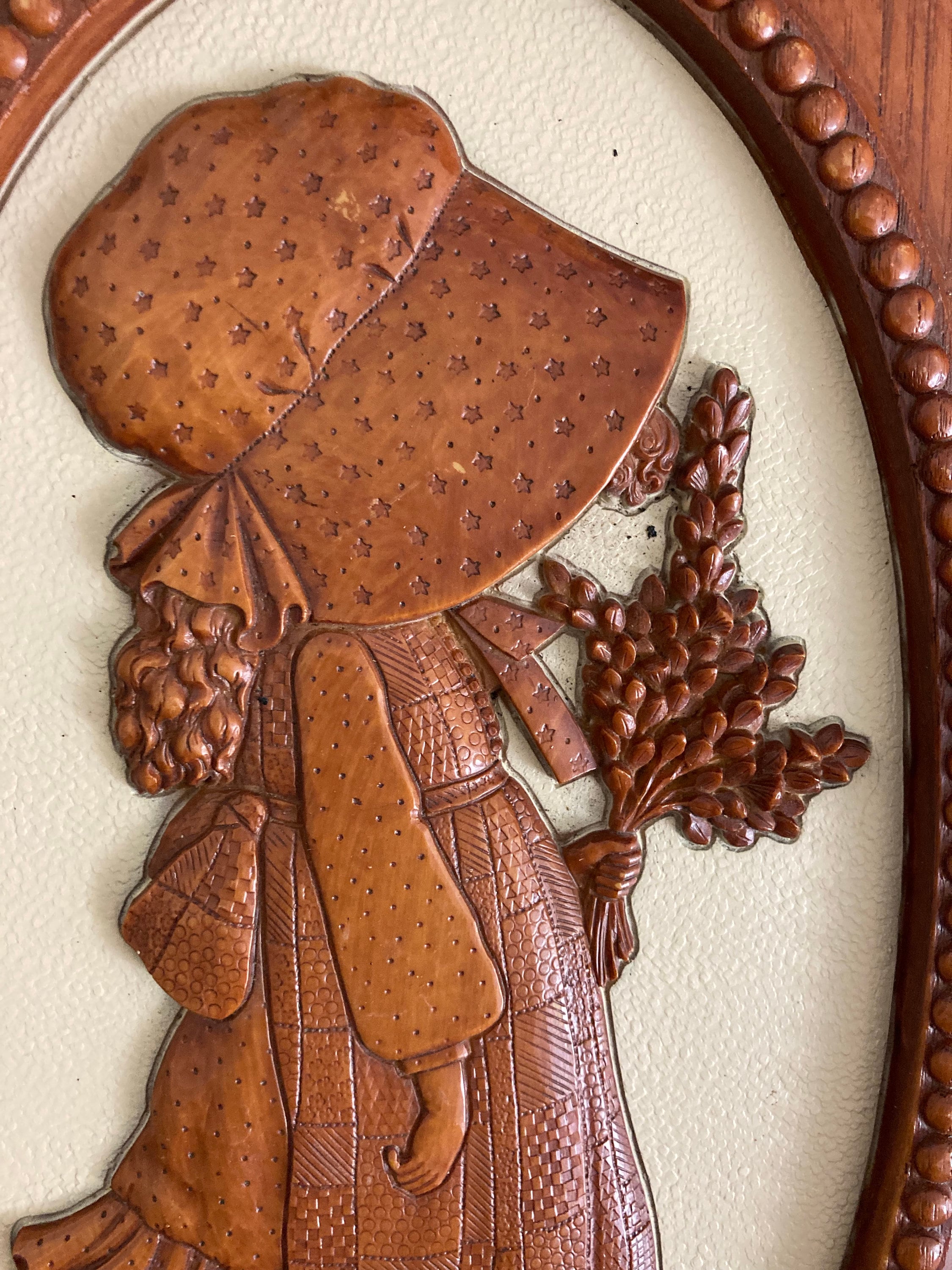 Holly Hobbie and Robbie Vintage Plastic Wall Art C. 1972 Etsy