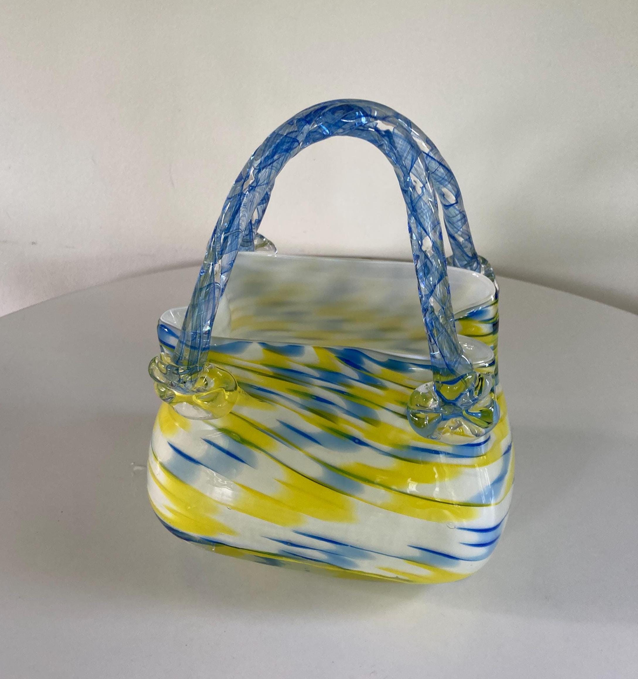 Fifth Avenue Crystal製 赤 ガラス製 ハンドバッグ型 花瓶 【公式通販】