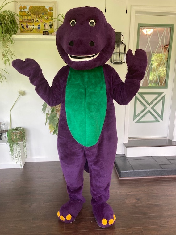 Vtg 1990s Complete Vintage Full Size Barney Costume Etsy Canada