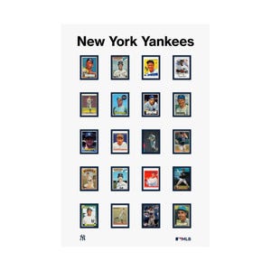 Poster Carte de baseball des Yankees de New York