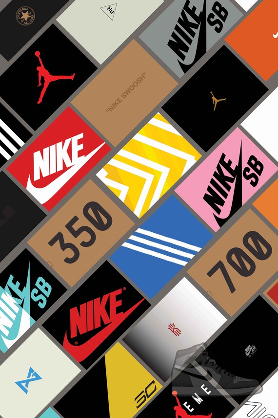 nike boxes on wall
