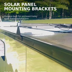 Enclosed Trailer Solar Panel Brackets | Aluminum Unistrut Roof Mount | RV & Cargo Trailer Solar Mount | Pair