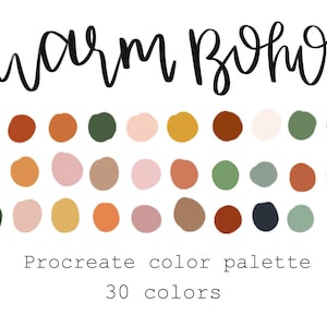 Warm Boho Procreate Palette/Color Palette