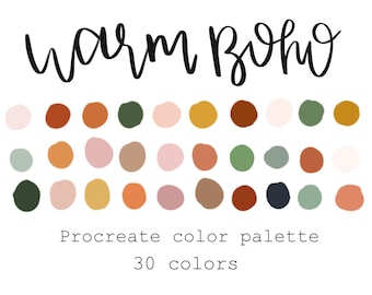 Warm Boho Procreate Palette/Color Palette