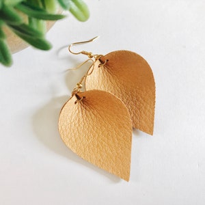 Leather Earrings, Teardrop Earrings, Tear Drop Earrings, Lightweight Earrings, Trendy Earrings, Leather Teardrop