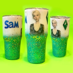 Free shipping! The Sims 4 Custom Personalized Epoxy Glitter Tumbler Cup - Different sizes available