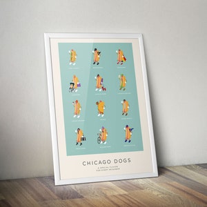 Chicago Neighborhoods Hotdogs Poster image 2