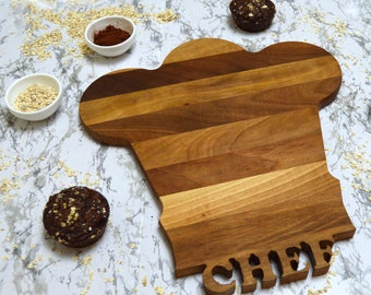 Unique Gift CHEF cutting board Gift for mom Bakers Christmas Gift for Cooker