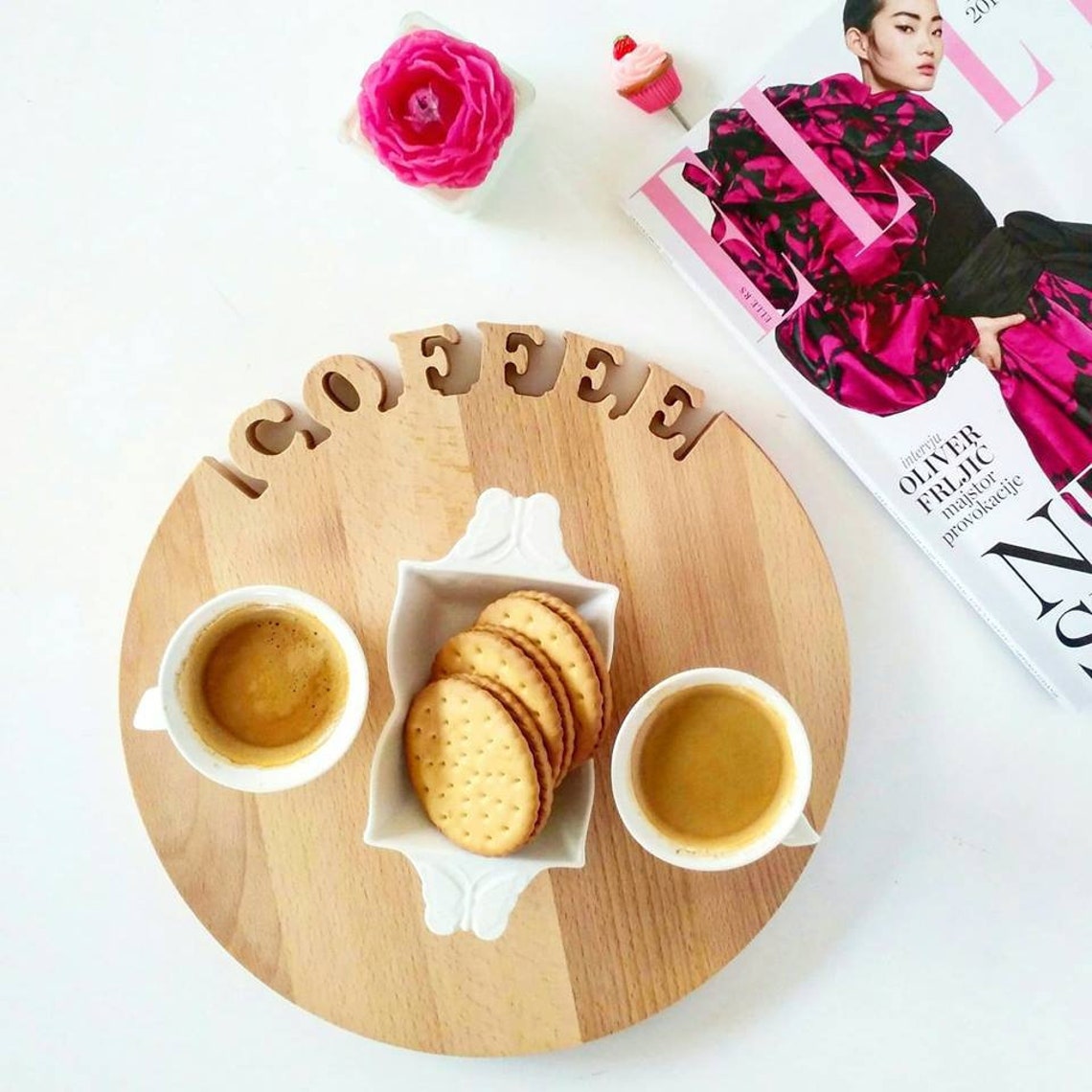 Home Decor Coffee Serving Board Housewarming Gift Etsy