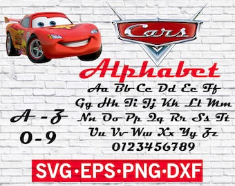 Cars font svg , Cars alphabet svg , Cars letters , Cars cartoon , Cars numbers , Cars clipart , Cars disney , Cars pixar , Cars silhouette