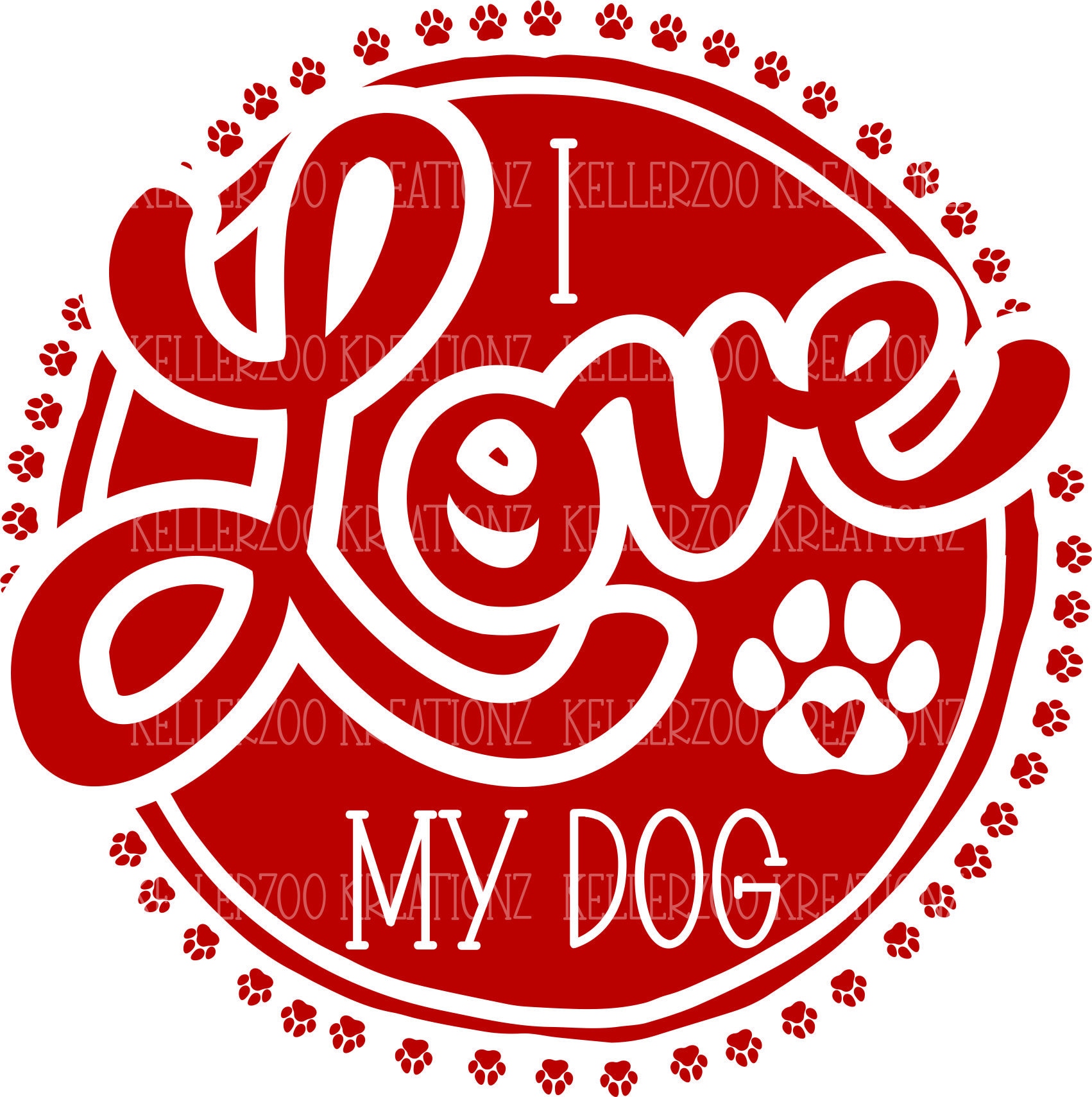 I Love My Dog Svg Jpg Pdf - Etsy UK