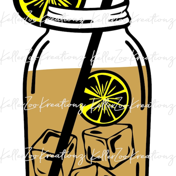 Tea Mason Jar svg, png, dxf, jpg