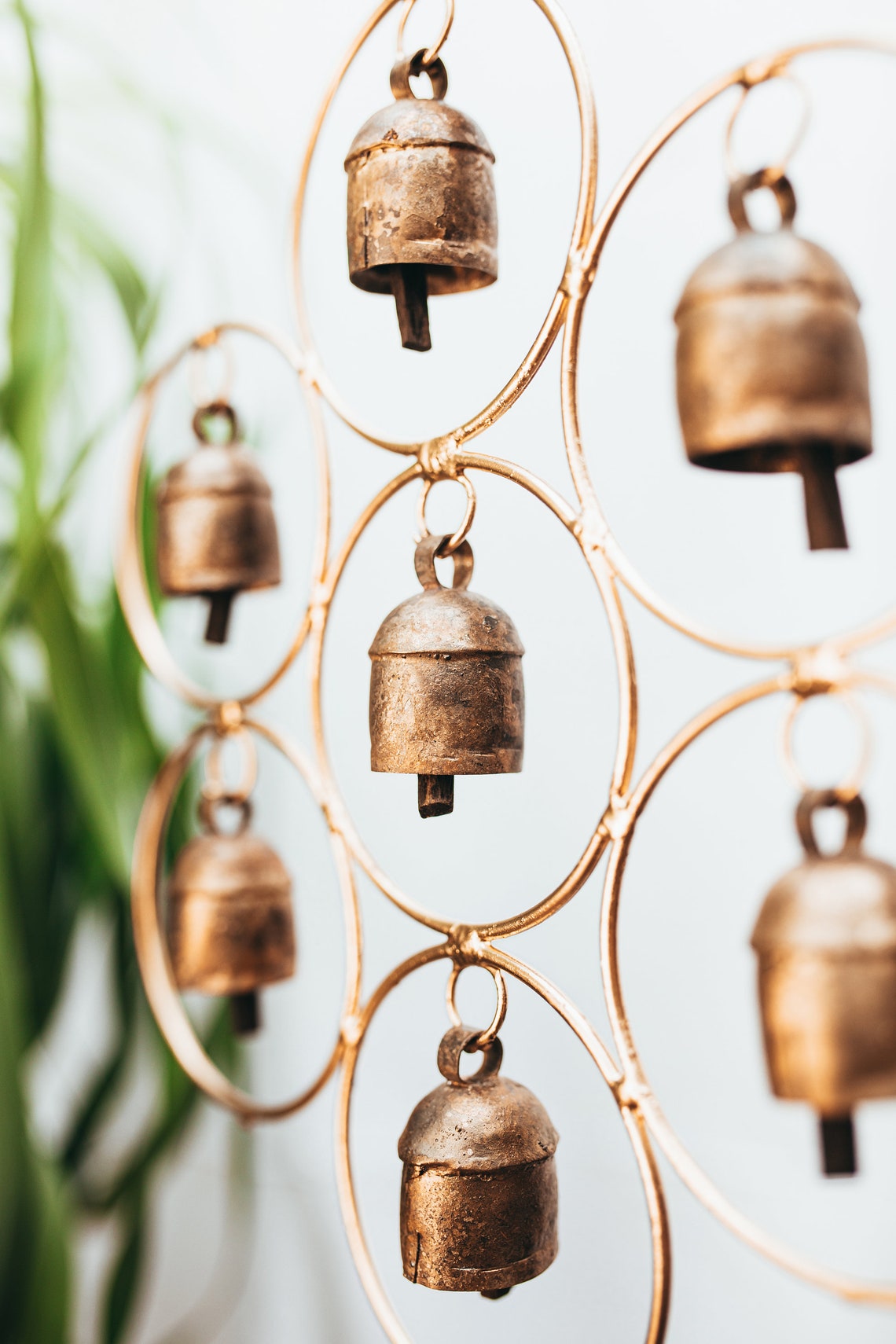 Vintage Handmade Indian Bell Wind Chimes for Outdoor Decor Etsy